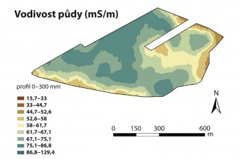 Mapa vodivosti půdy